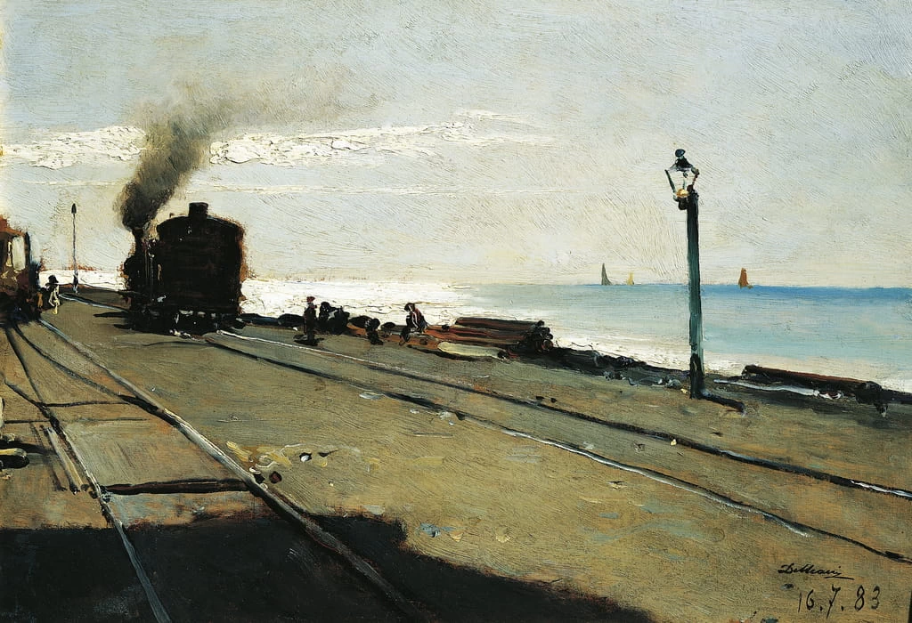 Il treno al molo - Galleria Civica d'Arte Moderna, Milano